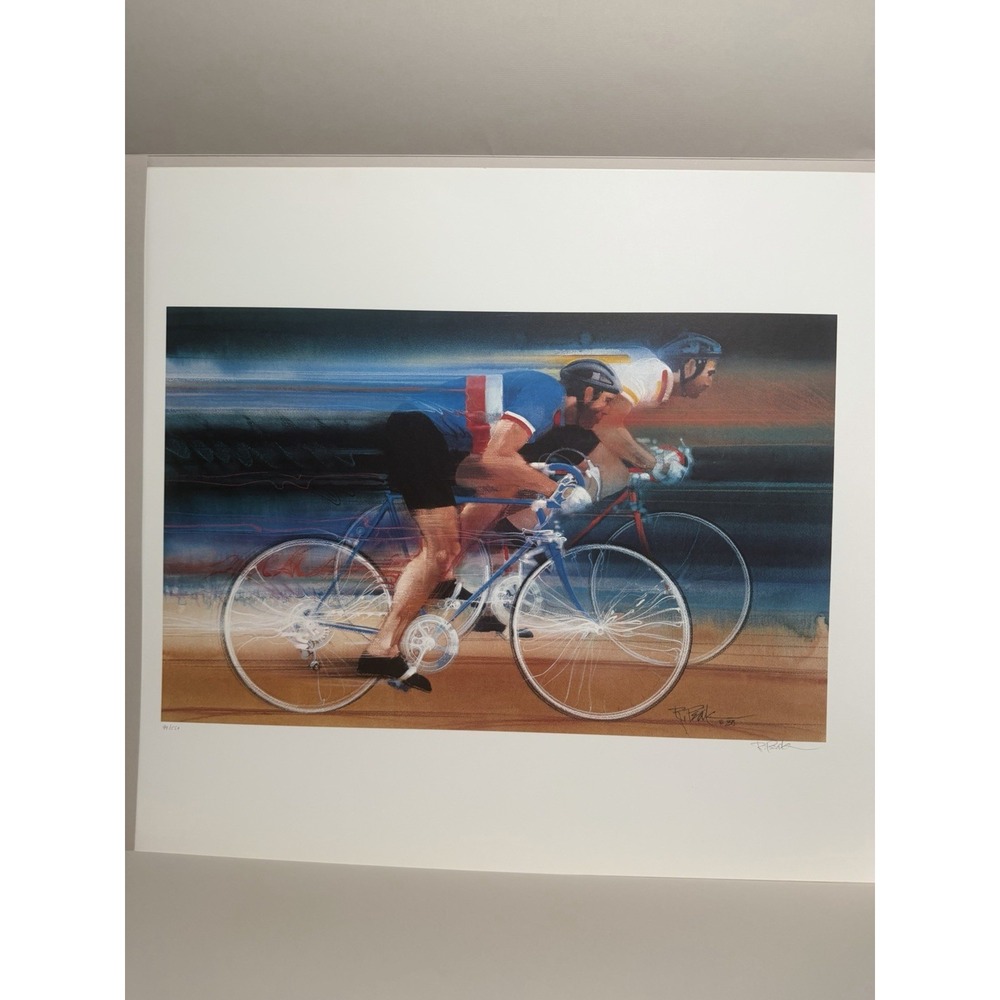 VTG Limited edition lithograph, Bicycling, 1983 Olympics, Robert Peak 99/550